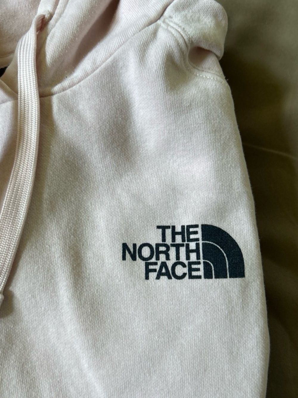 The North Face Pale Pink Hoodie with Black Logo